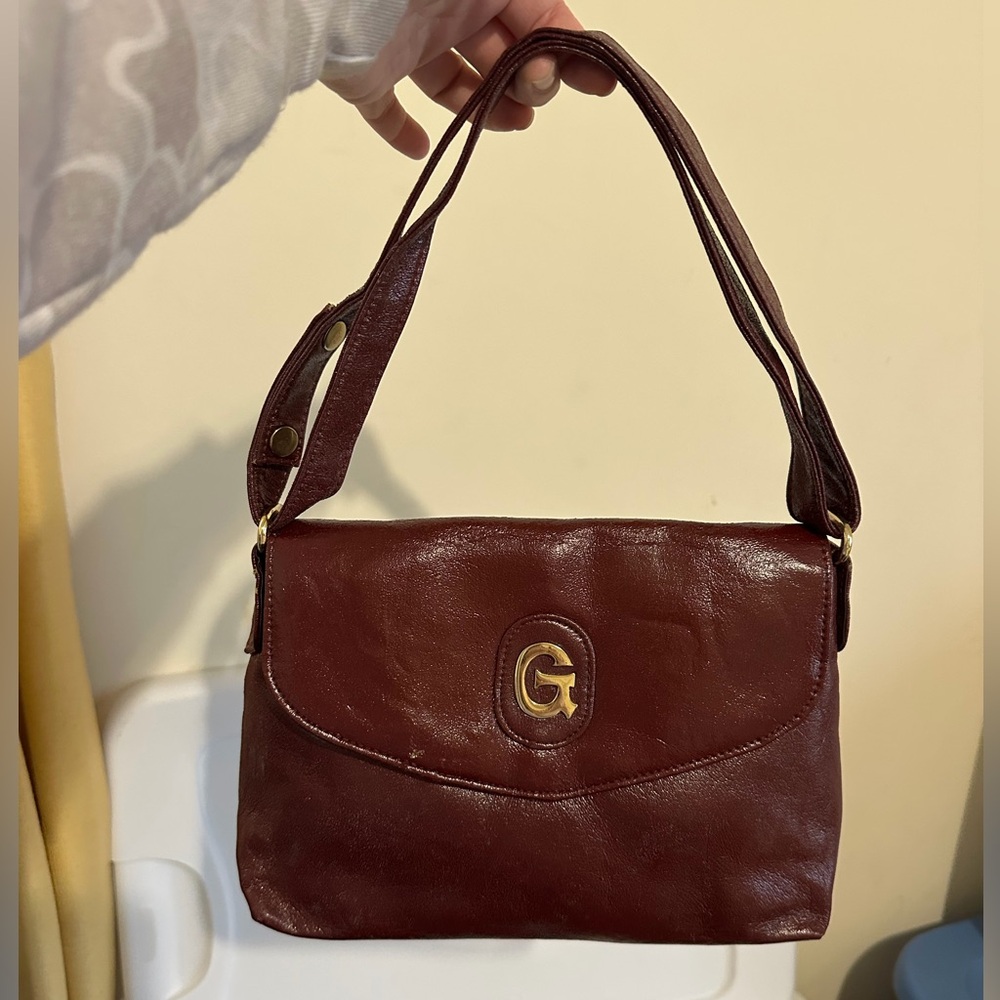 Vintage G Bags by Gigi Maroon/Red Leather purse